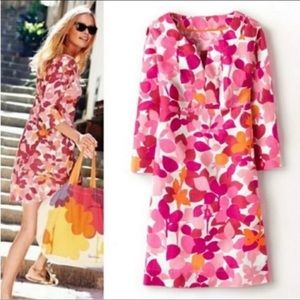 Boden linen kaftan dress, notch neckline, size 4R adorable!